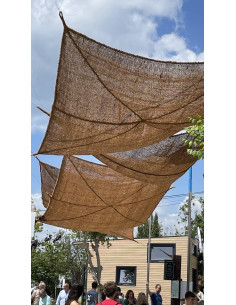 Toldo Coco Cuadrado 3 x 3 mt con 4 enganches listo para colgar