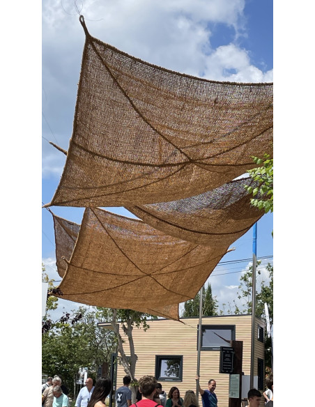 Coco Voile Carrée renforcée 60%  300 cm x 300 cm
