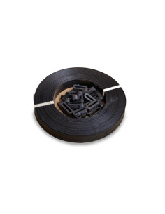 Correa Tutorar negra 3,5 cm x 25 mt ( + 25 hebillas)