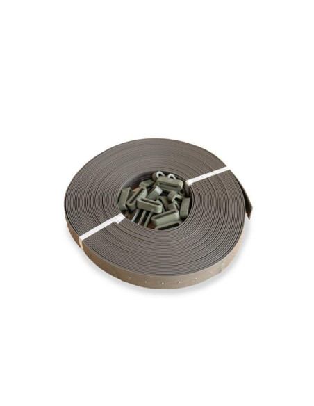 Correa Tutorar reforzada Verde 3,5 cm x 25 mt ( + 25 hebillas)