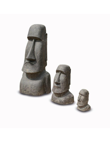 Statue Moaï 30 cm Beton/Fibre