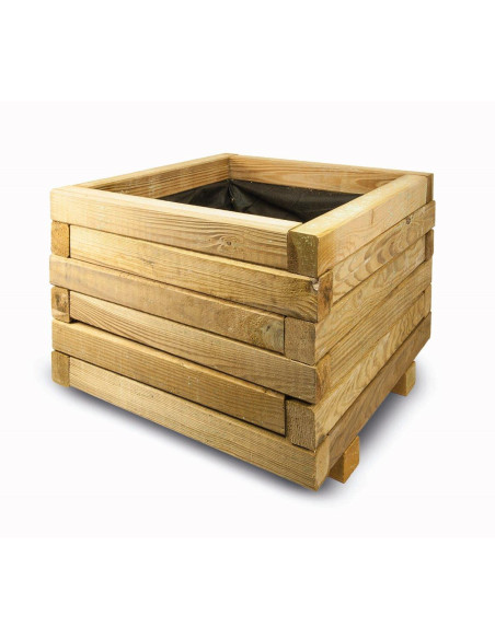 Jardinière Bois Carrée 55x55x39 cm