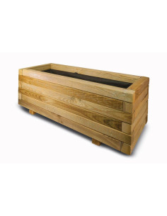 Jardinera madera rectangular 80x30x30cm