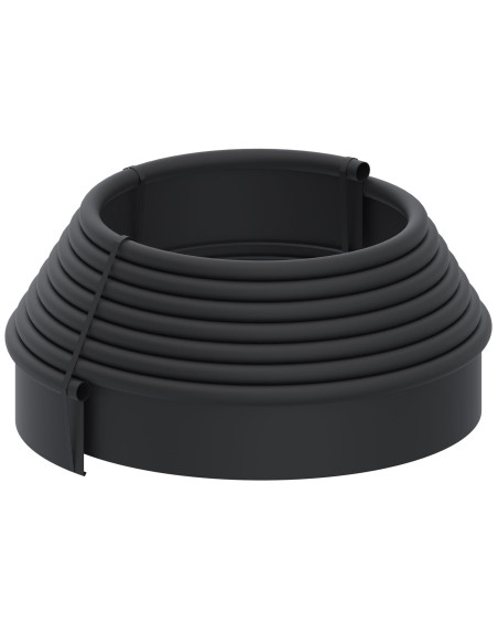 Profil plastique recyclé Noir 10cm haut x 10 mt